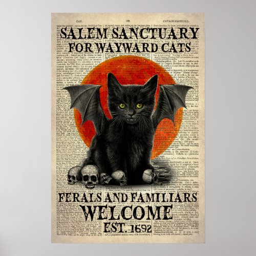 Salem Sanctuary For Waywards Cats Welcome Poster