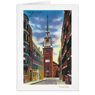 Salem Street View of Old North Church Bldg Cards