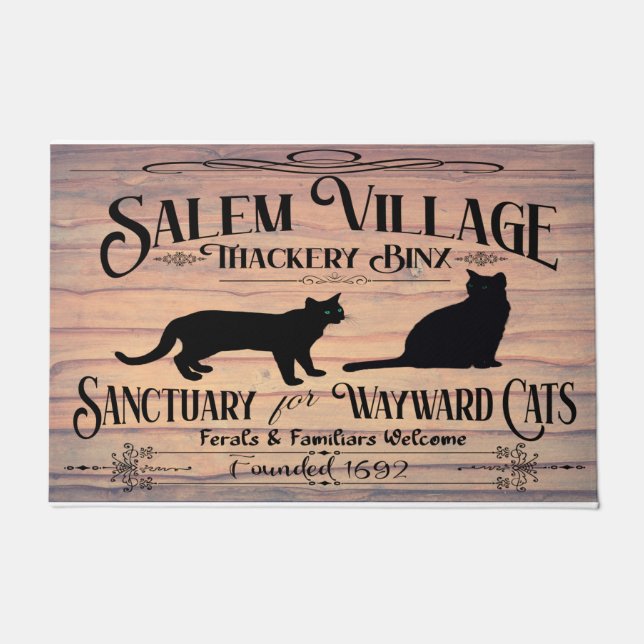 Salem Village Cat Sanctuary Doormat (Front)