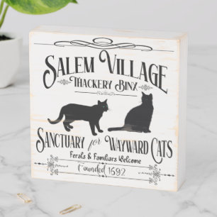 Salem Village Cat Sanctuary Sign