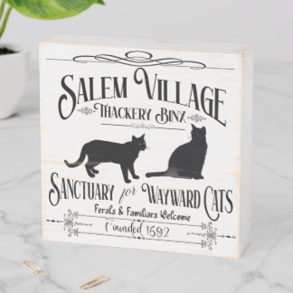 Salem Village Cat Sanctuary Sign