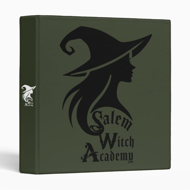 Salem Witch Academy Halloween Wiccan Witches 3 Ring Binder (Front/Spine)
