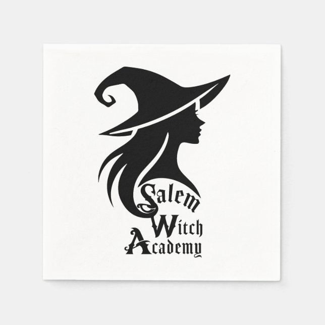 Salem Witch Academy Wiccan Witches Halloween Party Napkins (Front)