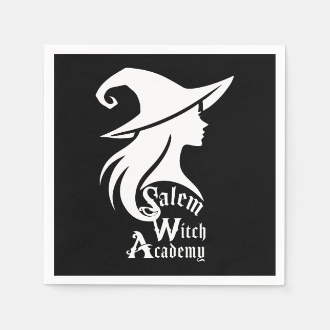 Salem Witch Academy Wiccan Witches Halloween Party Napkins (Front)