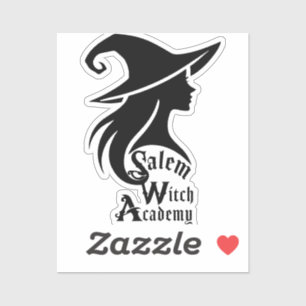 Salem Witch Academy Wiccan Witches Halloween Party Sticker