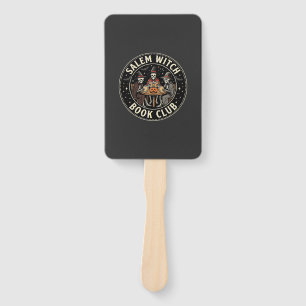 Salem Witch Book Club Halloween Skeleton Design_1 Hand Fan