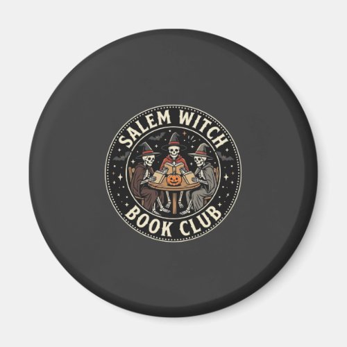 Salem Witch Book Club Halloween Skeleton Design_1 Magnet