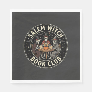 Salem Witch Book Club Halloween Skeleton Design_1 Napkins