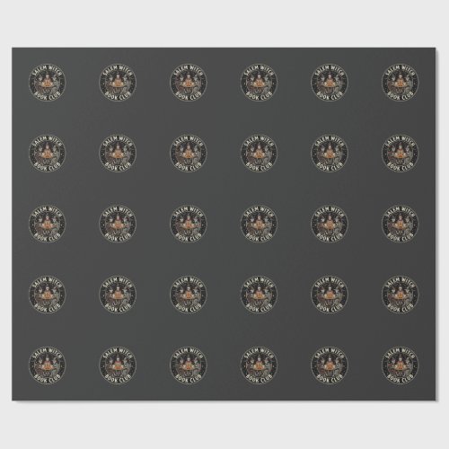 Salem Witch Book Club Halloween Skeleton Design_1 Wrapping Paper