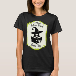 Salem witch book club silhouette book lover green T-Shirt