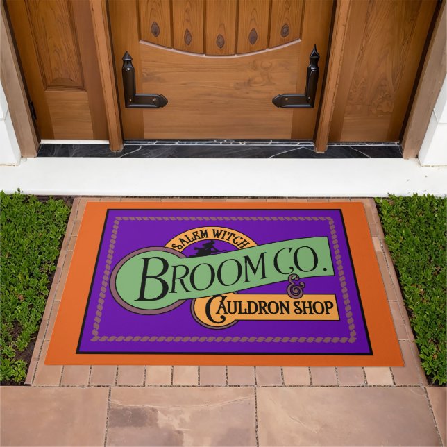 Salem Witch Broom Co. – Cauldrons & Curses Doormat (Outdoor)