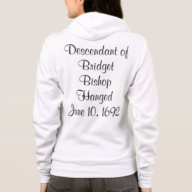 Salem Witch Descendants Bridget Bishop Zip-Up Hoodie (Back)