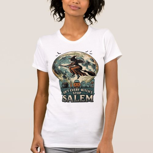 Salem Witch Shirt Vintage Engraving Spooky Humor D