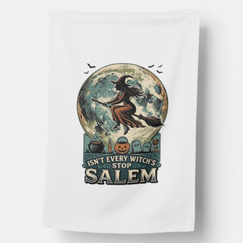 Salem Witch Shirt Vintage Engraving Spooky Humor D House Flag