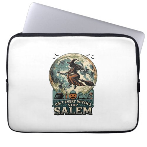 Salem Witch Shirt Vintage Engraving Spooky Humor D Laptop Sleeve