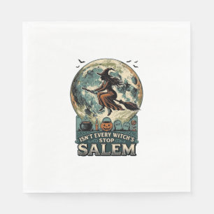 Salem Witch Shirt Vintage Engraving Spooky Humor D Napkins