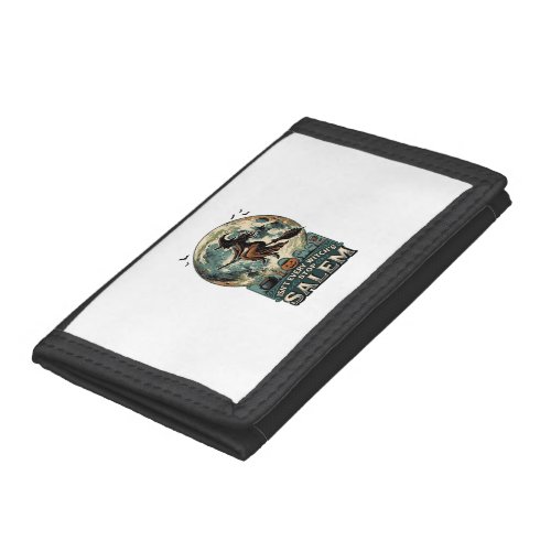 Salem Witch Shirt Vintage Engraving Spooky Humor D Trifold Wallet