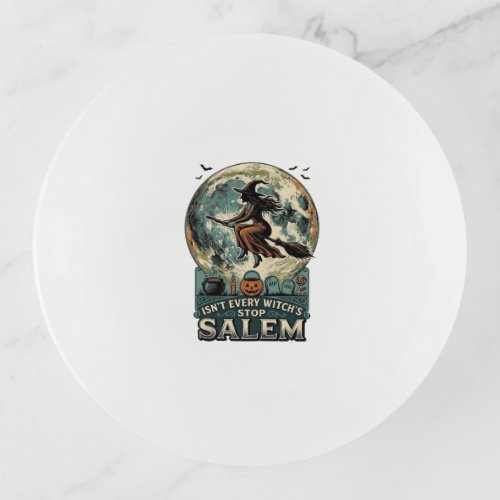 Salem Witch Shirt Vintage Engraving Spooky Humor D Trinket Tray