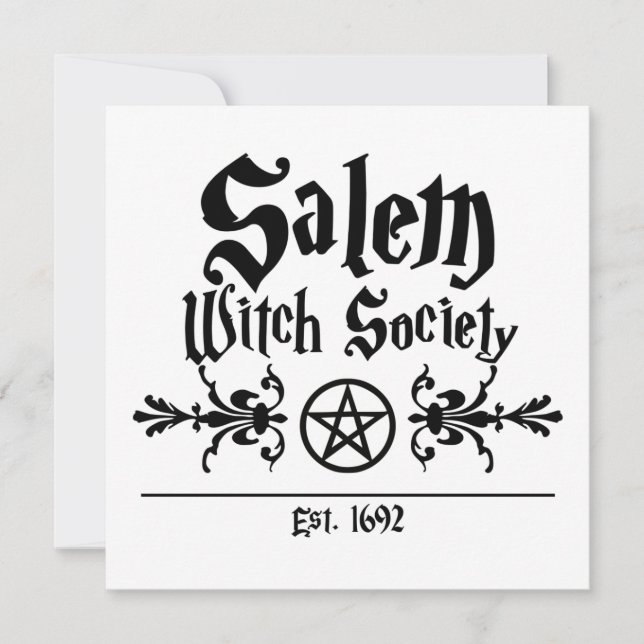 Salem Witch Society Card (Front)