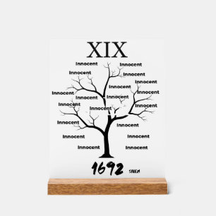 Salem Witch Trials Acrylic Sign