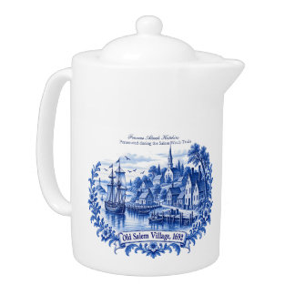 Salem Witch Trials Ancestor Custom New England Teapot