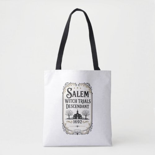 Salem Witch Trials Descendant Vintage Style Tote Bag