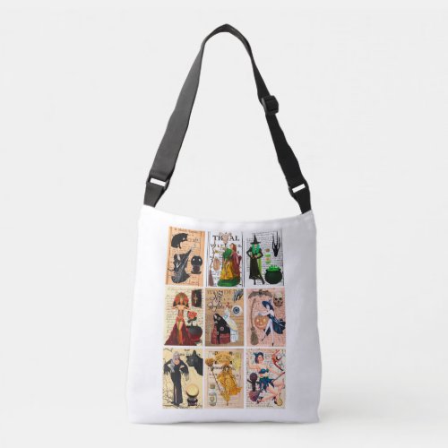 Salem Witch Trials pinup girl collage art Tote Bag