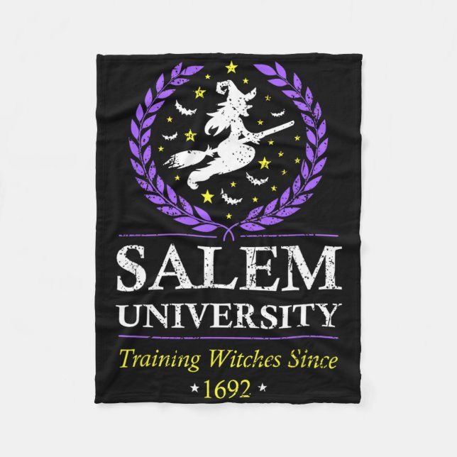 Salem Witch University Training Halloween Women  Fleece Blanket (Front)