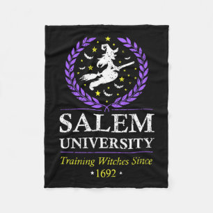 Salem Witch University Training Halloween Women Fleece Blanket