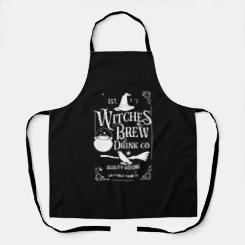 Salem Witches Brew Drink Funny Bartender Halloween Apron
