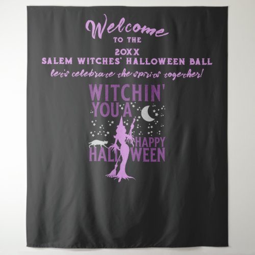 Salem Witches Halloween Ball Photo Backdrop