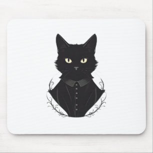 Salem's Enchanted Black Cat Mouse Pad