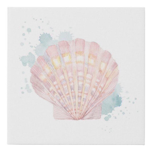 Salento Coast Shell Faux Canvas Print (Front)