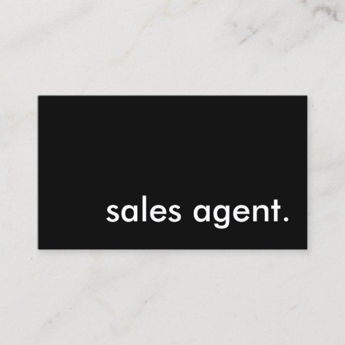 sales agent business card