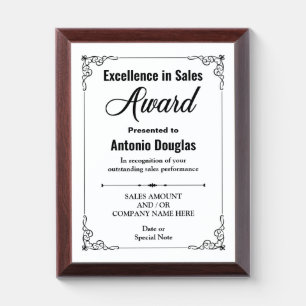 Sales Award Custom Gift for Excellence in Sales