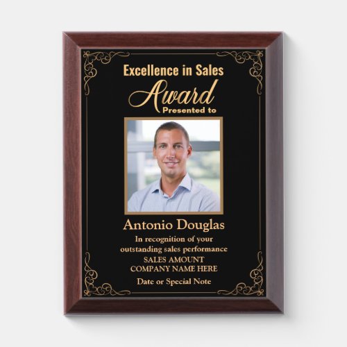 Sales Award for Excellence in Sales Custom Photo