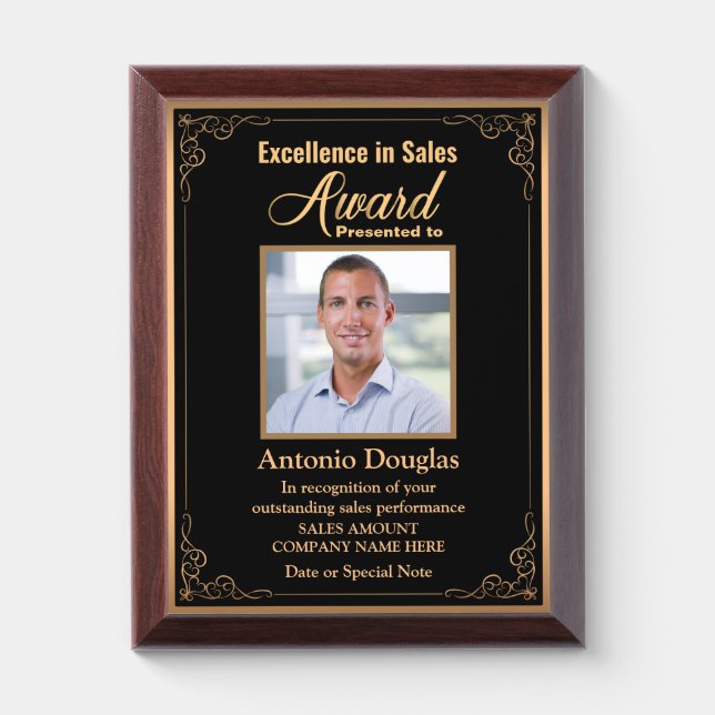 Sales Award for Excellence in Sales Custom Photo (Vertical)