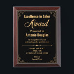 Sales Award for Excellence in Sales Gold and black<br><div class="desc">Award to recognize your favorite Employee. Let them know how much you appreciate them. Sales Award personalized Awards for Excellence in Sales,  Top Salesperson Recognition</div>