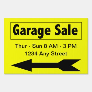 Sales Booster Garage Sale Yard Sign by pjwuebker at Zazzle