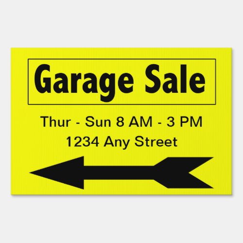 Sales Booster Garage Sale Yard Sign