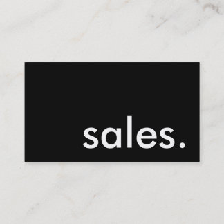 sales. business card
