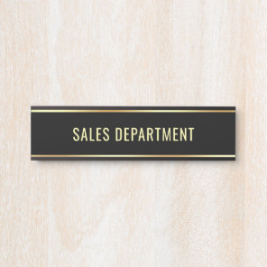 Sales Department Template Customizable Name Text Door Sign