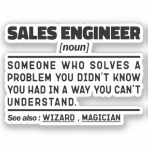 Sales Engineer Noun Finance Employee Sarcasm Sticker