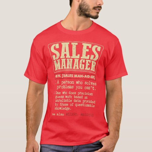 Sales Manager Dictionary Term  T_Shirt