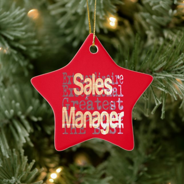 Sales Manager Extraordinaire Ceramic Ornament (Tree)