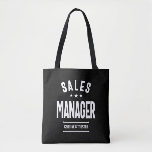 Sales Manager Job Title Gift description Tote Bag