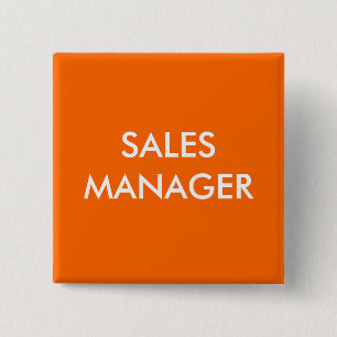 SALES MANAGER PINBACK BUTTON
