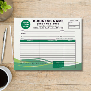Sales Receipt Quotation Invoice Service Form Letterhead