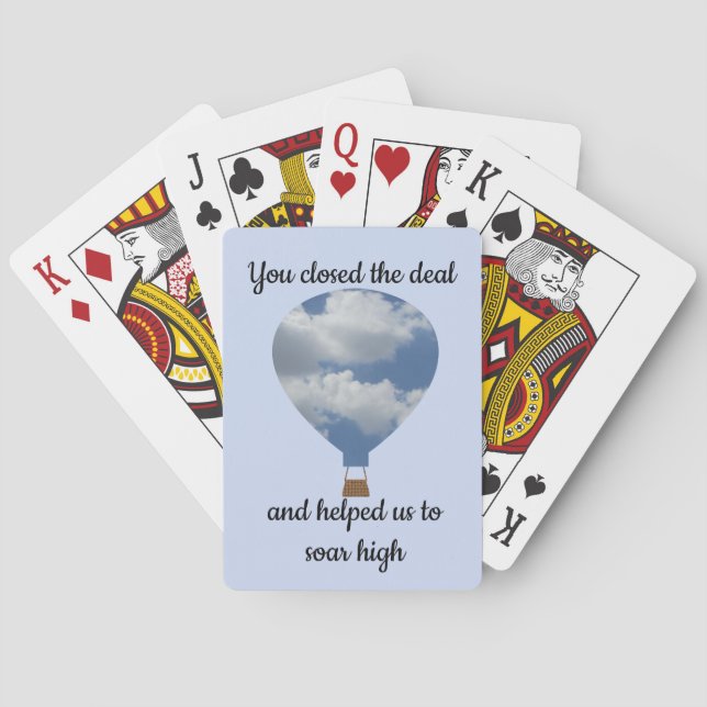 Salesman Employee Recognition Thank You Business Poker Cards (Back)