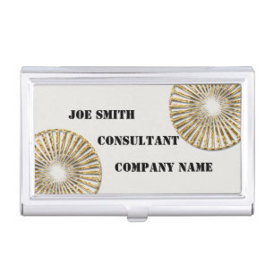 Salesman Modern Gold Wheel Professional Business Card Case